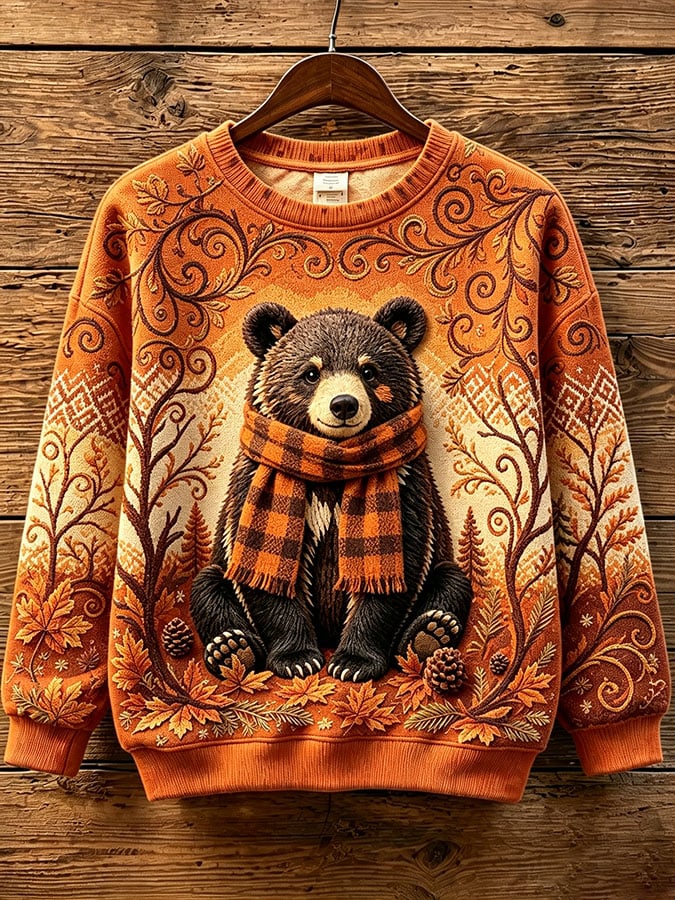 Women's Casual Printed Long-Sleeve Sweatshirt