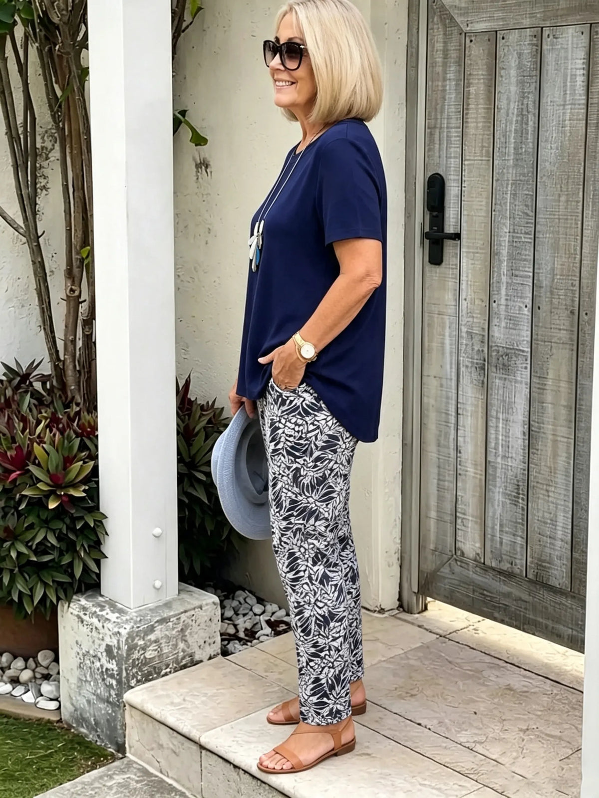 Vacation Two Piece Set Casual Holiday Loose Suit Two Piece Seaside Suit Holiday Clothing Sun Protection Suit