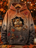 Women's Autumn Squirrel  Printed Casual Sweatshirt