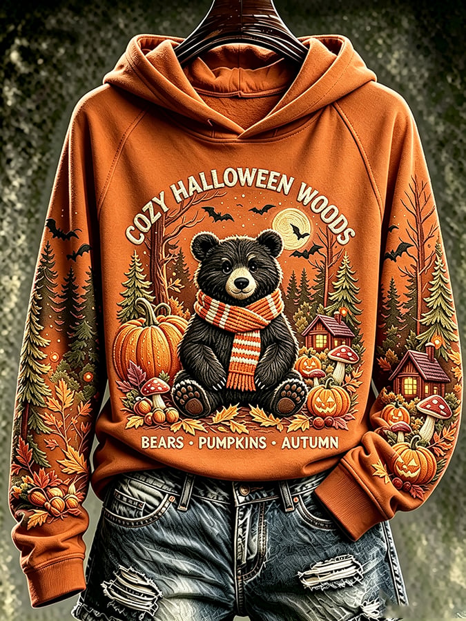Women's Fall Halloween Print Sweatshirt