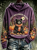 Women's Fall Halloween Print Sweatshirt