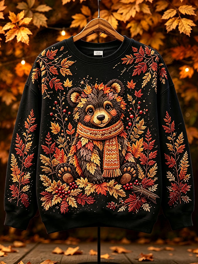 Women's Casual Printed Long-Sleeve Sweatshirt