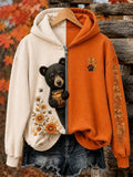Women's Vintage Animal Print Hoodie